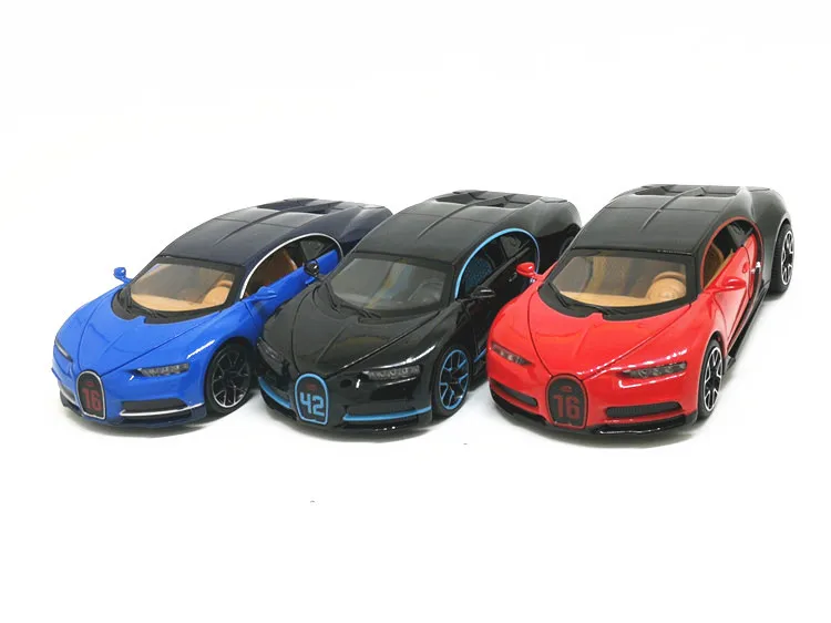 Jianyuan коробка сплава Модель автомобиля Bugatti чугун имитирующая игрушка 1:32 звук и свет ВОИН автомобиль игрушка