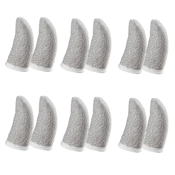 

AM05-18-Pin Carbon Fiber Finger Sleeves for PUBG Mobile Games Contact Sn Finger Sleeves White(12 Pcs)