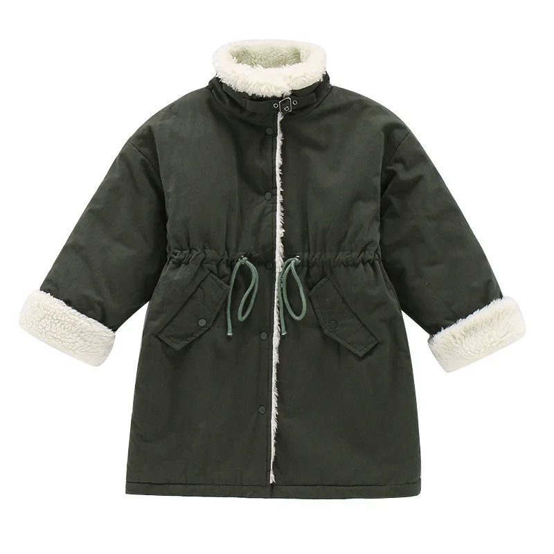 Children Coat Girls Down Jacket High Quality Fashion Winter Warm Long Coat clothing Trend Green winter Coat manteau fille