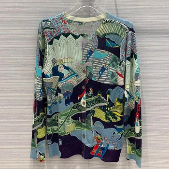 

Women Knitted Cardigan Sweater Autumn Winter 2020 Casual O-Neck Long Sleeve Knit Sweater Coat Female Tops