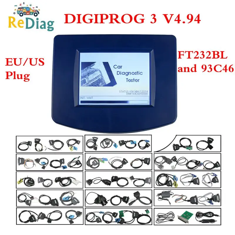 Горячая Распродажа Digiprog 3 с FTDI FT232BL v4.94 OBD ST01 ST04 DIGIPROG IIIOdometer Отрегулируйте программист Digiprog3 Пробег Правильный Инструмент