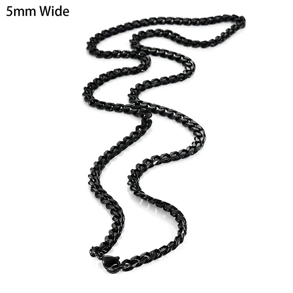 3,5-9mm klobige Edelstahl Link Miami Bordstein kubanische Kette Halskette für Männer Frauen Rock HipHop Punk Boy Hals Halsreif Metalls chmuck – Detail 4