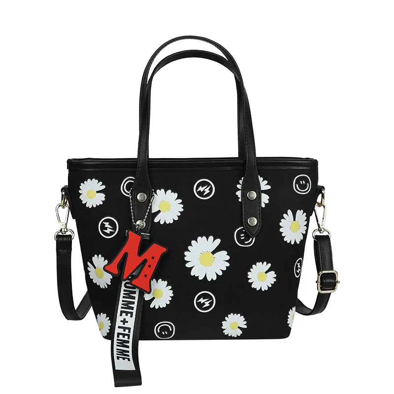 

2020 Summer New Middle Little Daisy Women Handbag Flower Ladies Single Shoulder Bag Youth Brisk Marguerite Tote Bag