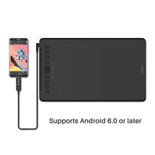 Huion h1161 digital tablet gráficos desenho tablet caneta caneta caneta livre de bateria com tilt função suporte android win e mac dispositivo