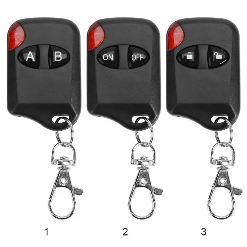 

ALLOYSEED Universele 433 MHz 2 Button Draadloze Afstandsbediening Voor Gate Garagedeur Sleutelhanger Duplicator RF 2 Toetsen Afs