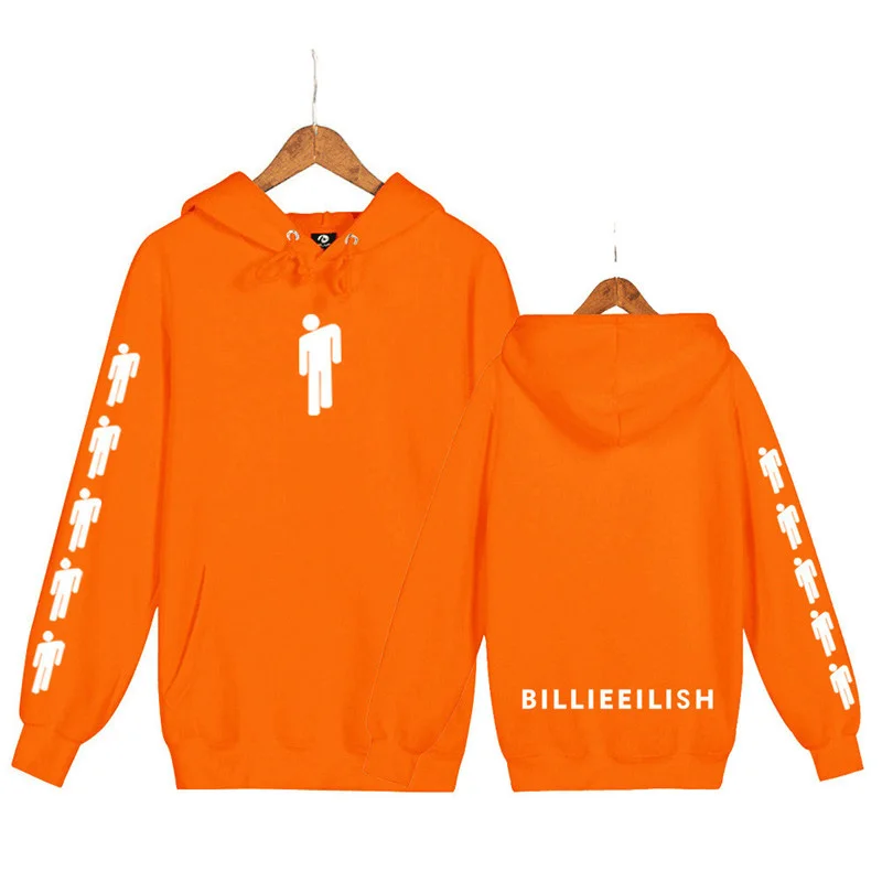 Billie Eilish модные толстовки с принтом капюшоном и длинным рукавом Лидер продаж