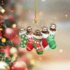 Christmas Ornaments DIY Xmas Gift Santa Claus Xmas Tree Pendant Hanging Decorations 2024 Happy NewYear For Home Noel Natal 1
