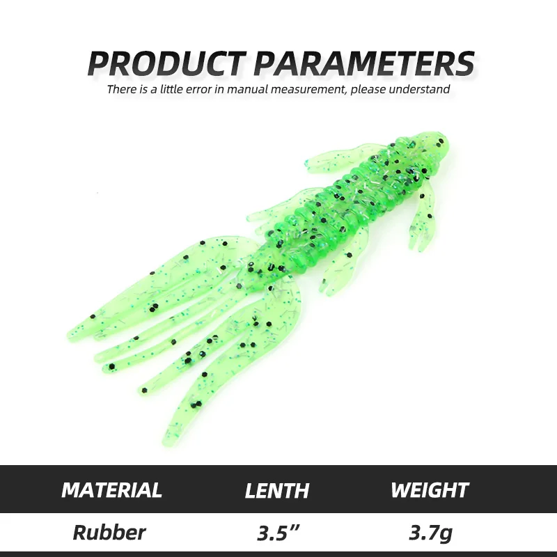 Ardea soft lures for fishing grub 10pcs/lot 90mm 3.7g silicone jigging wobbler artificial grub crankbait