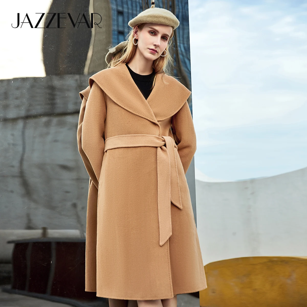 Новинка зимы 2020 женские кашемировые пальто JAZZEVAR в Корейском стиле ручной работы
