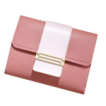 

2019 New Wallet Women Short Style Leisure Female Short Style Leisure Contrast Color Female Fresh Coin Purse Card Holder Bag 823