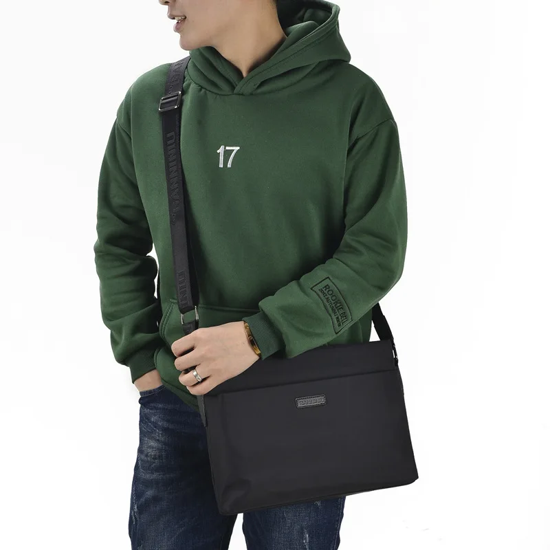 

Men's Bag Men's Business Document Bag Oxford Waterproof Wear-resistant Cross Shoulder Bag Zipper Men Casual Shoulder Bag