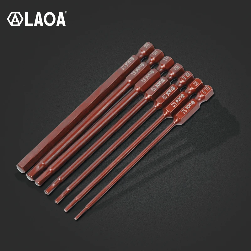Шестигранные биты LAOA Electric S2 1 шт. насадка H1.5/2/2 5/3/4/5/6 мм длина 50/100/150 магнитная