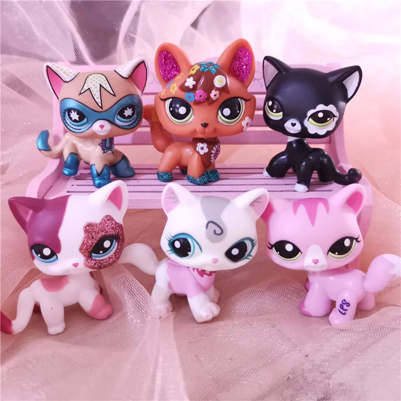 LPS Pet Shop представляет игрушки куклы короткошерстая кошка Коллекция Фигурки Модель высокого качества игрушки подарки игрушки для косплея Игрушки для девочек