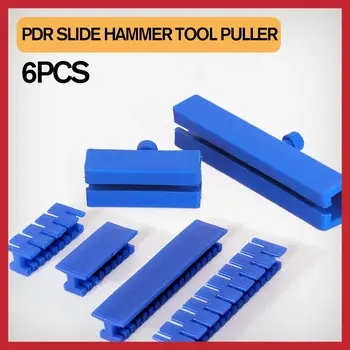 

6pcs Slide Hammer Tool Kit Blue Puller Labels Car Paintless Dent Removal Sheet Metal Repair Tools Puller Lifter