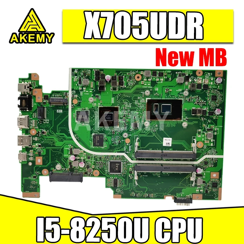 Материнская плата Akemy X705UDR для For Asus Vivobook 17 X705UQ X705UV X705U материнская ноутбука I5 8250U 2G