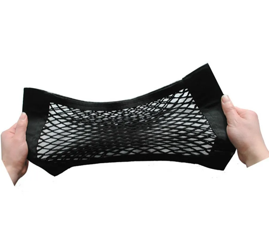 Car Storage Bag 1PC Car Back Rear Trunk Seat 30*/40*/50*/60*/70*/80*25cm Elastic String Net Magic Sticker Mesh Storage Bag Pocket Cage Back Bag
