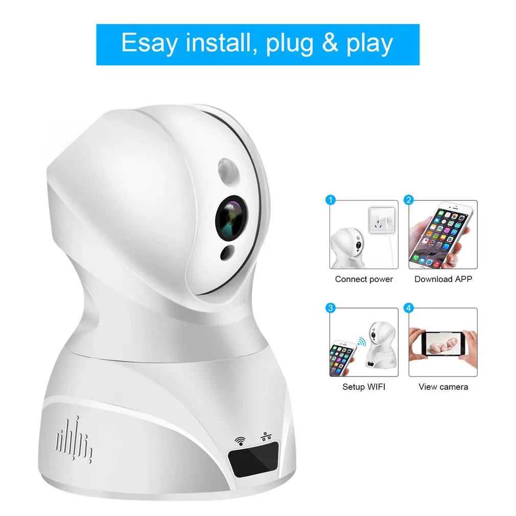 

826 Wireless 2.4G WIFI Security Camera Infrared Night Vision IR-CUT Switch Motion Detection H.264 Video Compression NEW