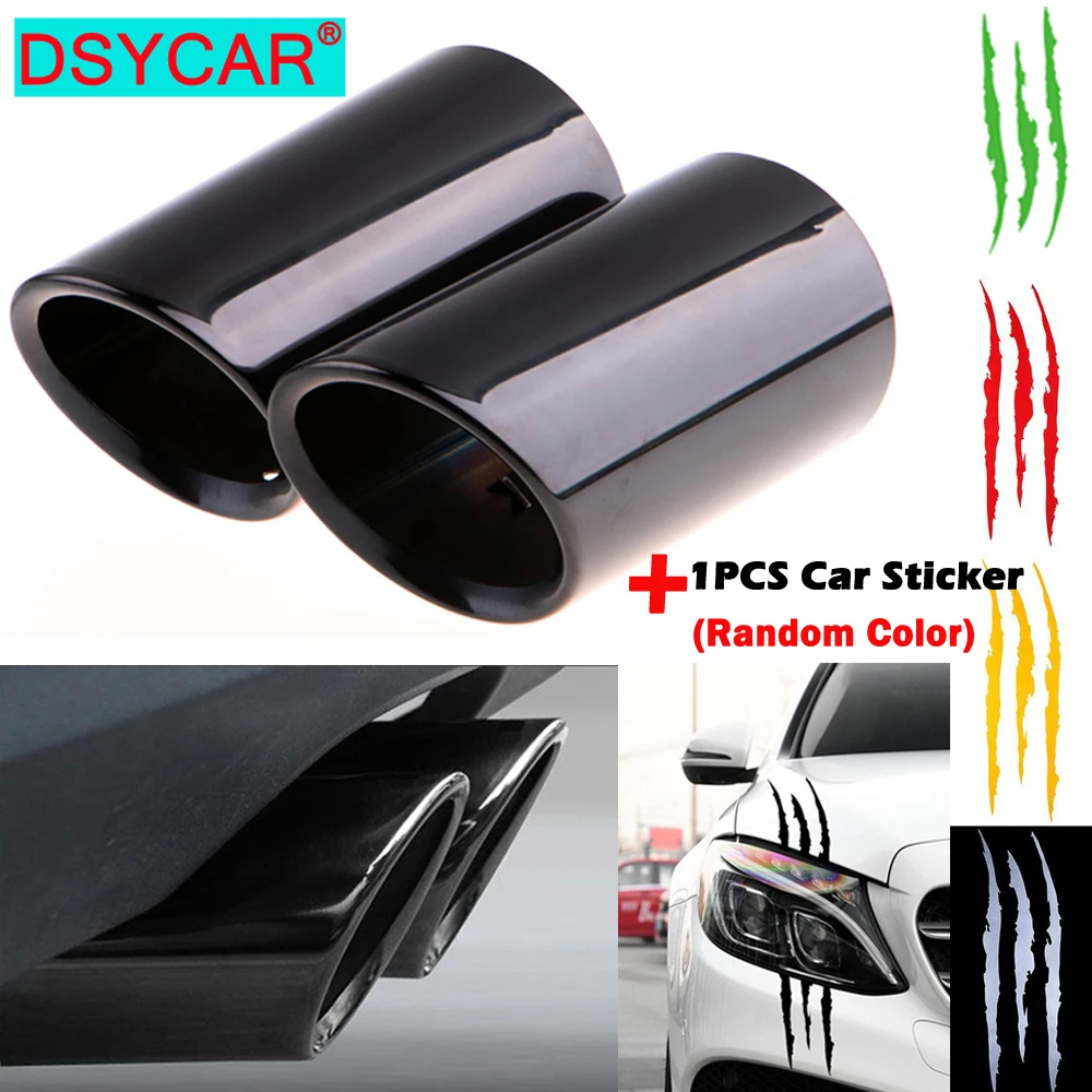 2pcs Car Exhaust Muffler Tip Pipes Covers For Audi A1 A3 A4 Tt 2009