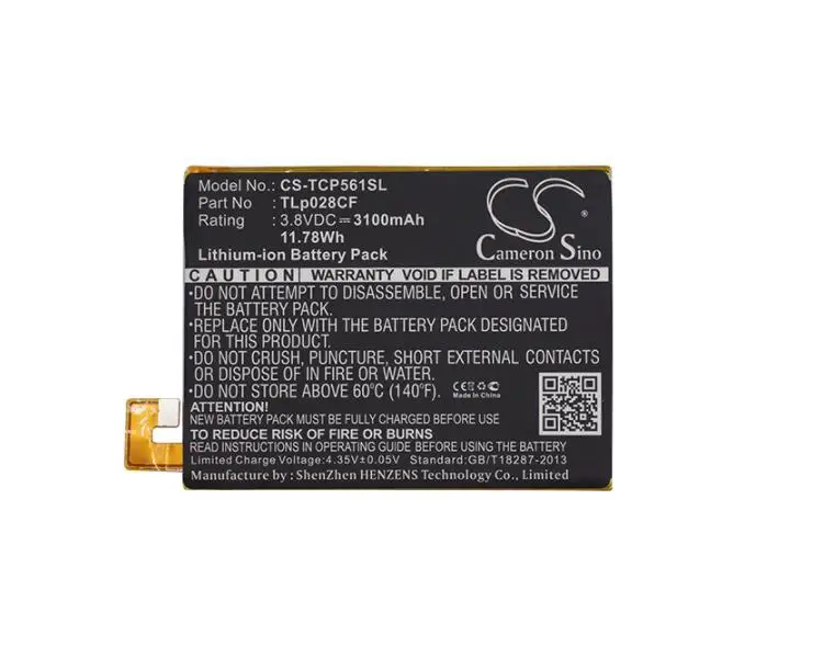 Cameron sino 3100 мАч аккумулятор для TCL P561U TLp028CF мобильный, смартфон, Батарея