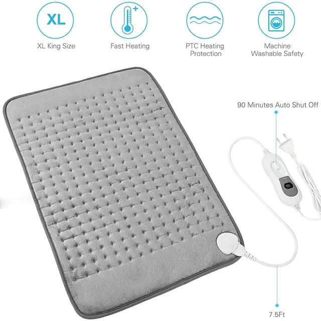 Xl King Méret 30*60 Cm 220V-240V Extra Nagy Elektromos Fűtőpad Az Periódusokhoz. - Image 2