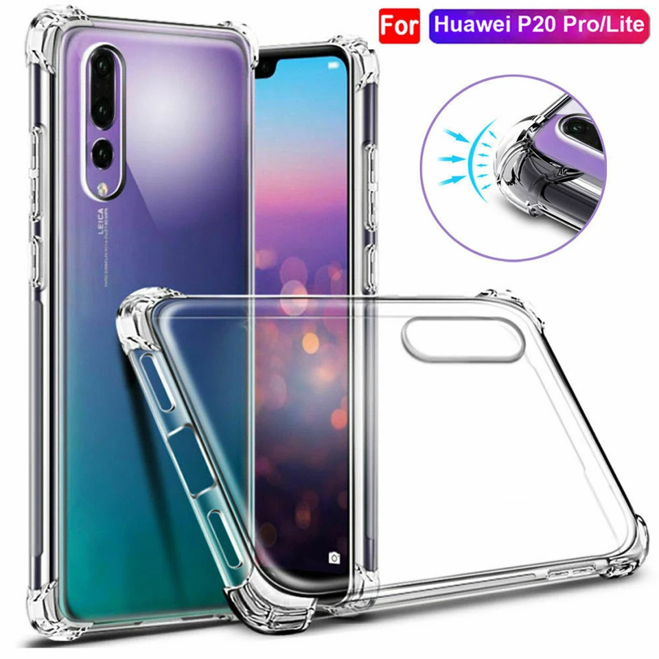 Ultrathin Shockproof Soft TPU Silicone Clear Case Crystal Phone Back Cover Shell Coque Funda for HUAWEI P20 Lite nova 3e Pro | Мобильные