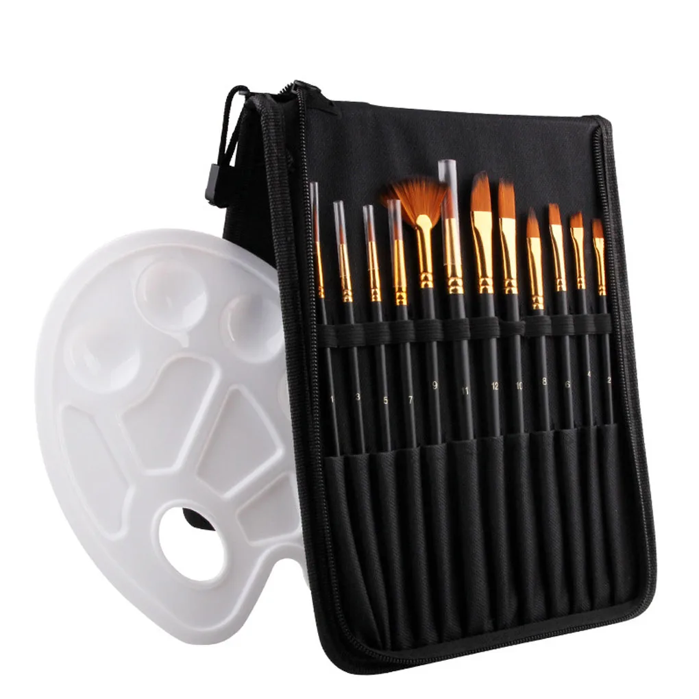 13 шт./компл. акварель Краски кисти набор нейлоновых волосяных Краски ing кисть из длинного стержня масляная Акриловая картина Кисть