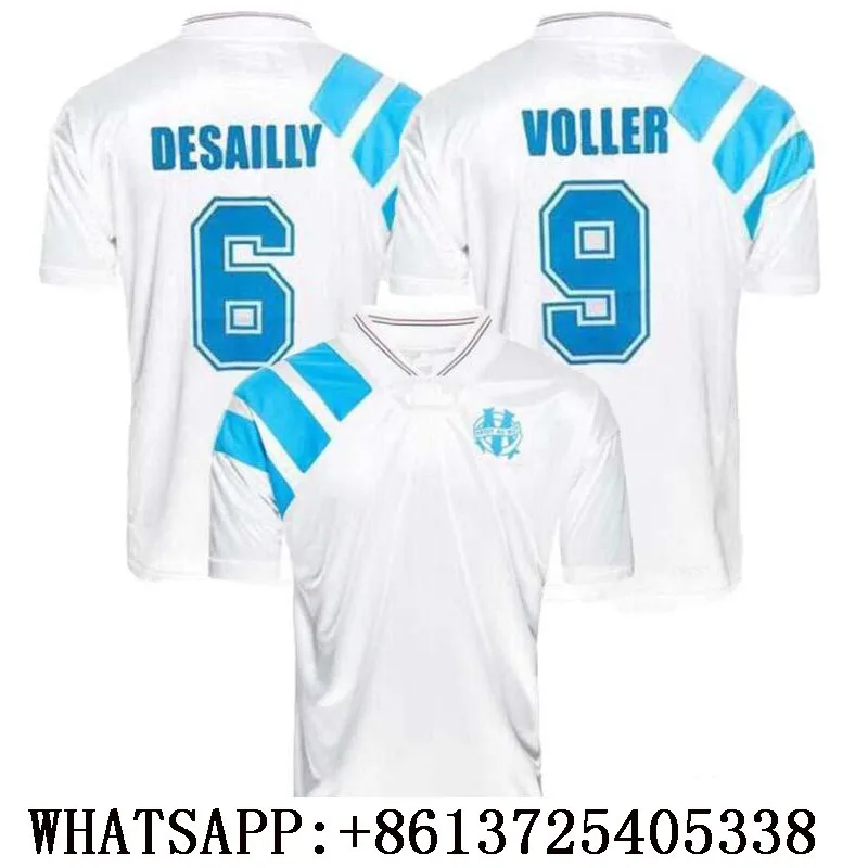 Camiseta Retro de Marseille, 1990, 1991, 1992, 1993, 1998, 1999, 2000, 1989