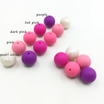 

12mm Silicone Beads Round Loose Organic Nursing Baby Teething Balls Food Grade Sensory Infant Teether DIY Accessories