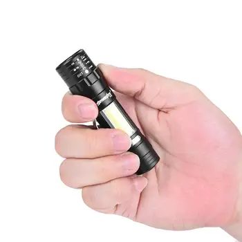 

skywolfeye XPE+COB LED 300LM Mini led Flashlight Torch Lamp 4 Modes Portable Zoom Outdoor Camping Flashlight Dropship