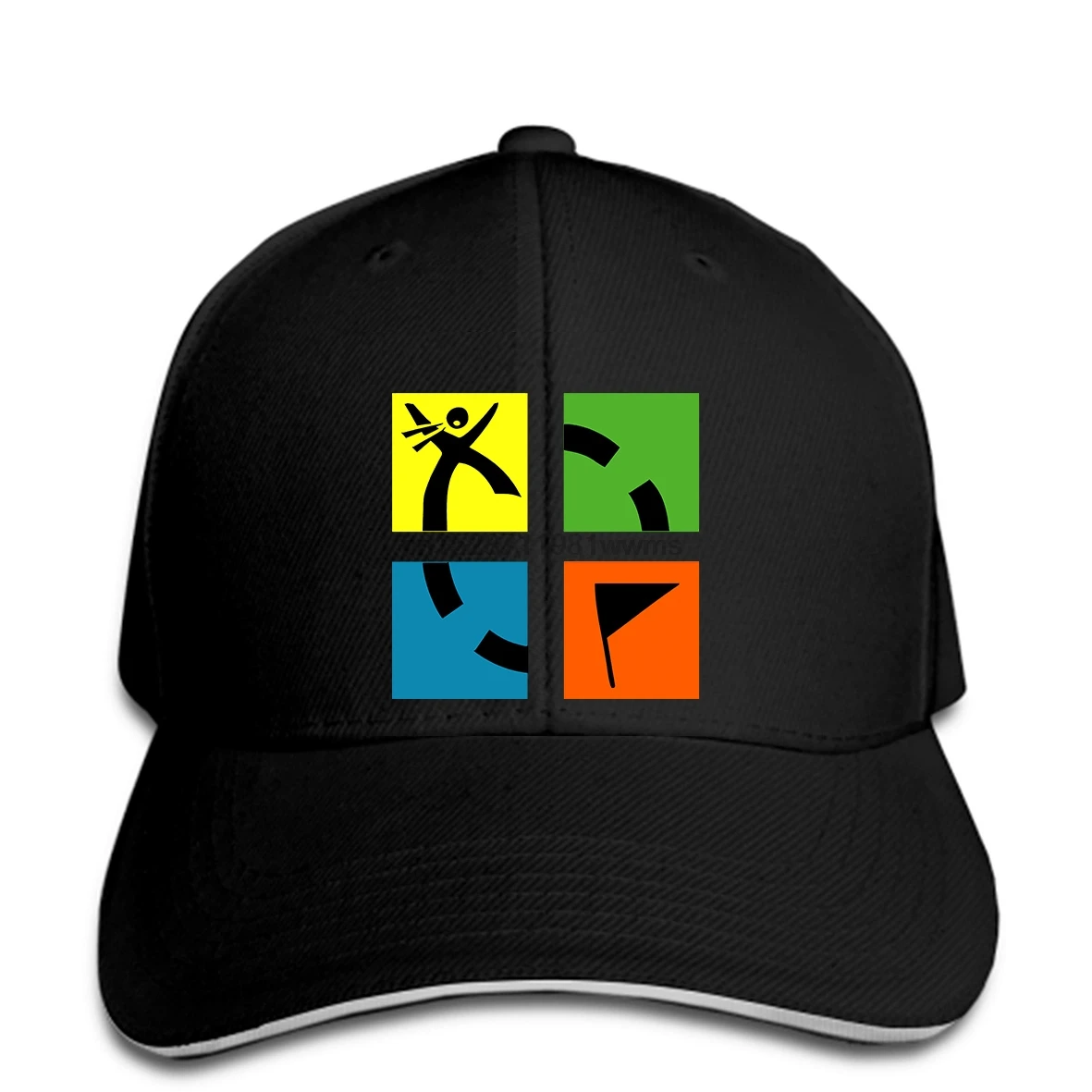 Бейсболка с логотипом Geocaching Мужская бейсболка черная козырьком | Аксессуары для