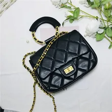 Новые кожаные сумки с ромбовидным узором из овечьей кожи, сумка на цепочке, модная сумка через плечо, мини-сумка