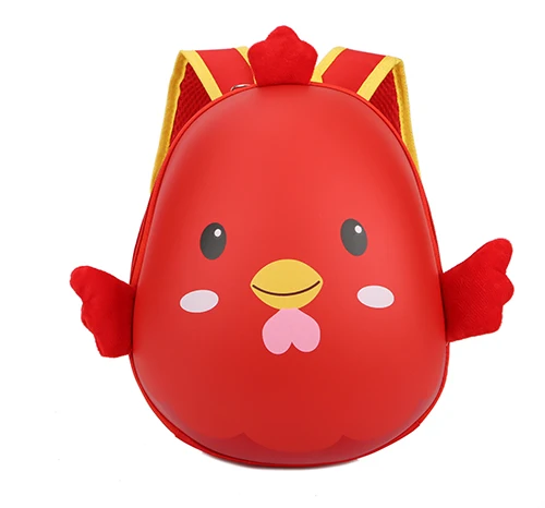 Red Креативная новая детская сумка цыпленок 3D мультфильм милый яичная скорлупа рюкзак для мужчин и женщин рюкзак для детского сада - Цвет: Red