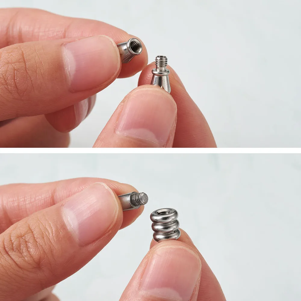 16Sets 4 Styles 304 Stainless Steel Screw Clasps For jewelry making DIY Bracelet Necklace Connector Accessories 12x5mm