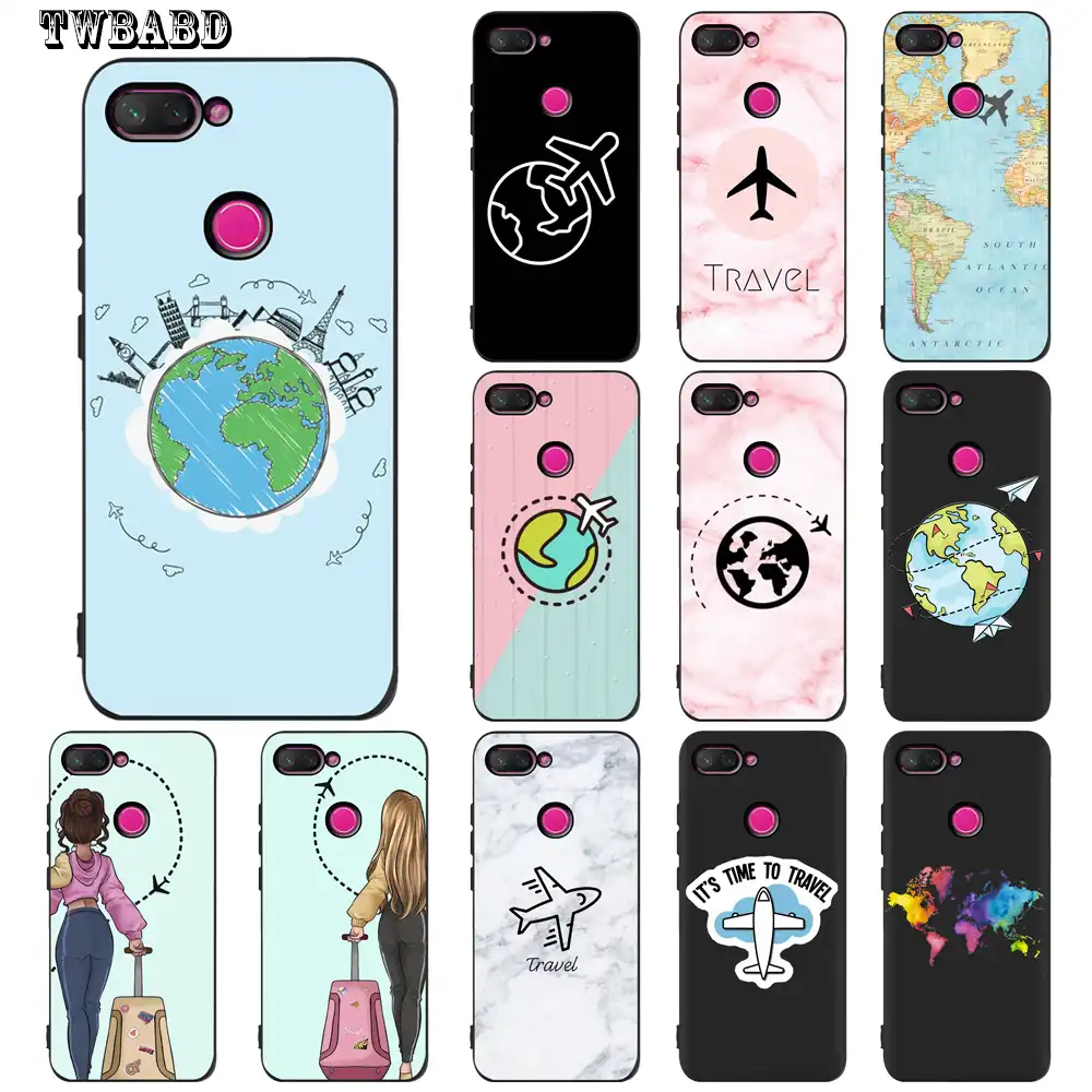 Travel World Map Globe Airplane Case For Fundas Xiaomi Redmi Note 7 Pro For Cover Redmi Note 8 Pro K20 Pro 9t 9t Pro Etui Cover Phone Case Covers Aliexpress