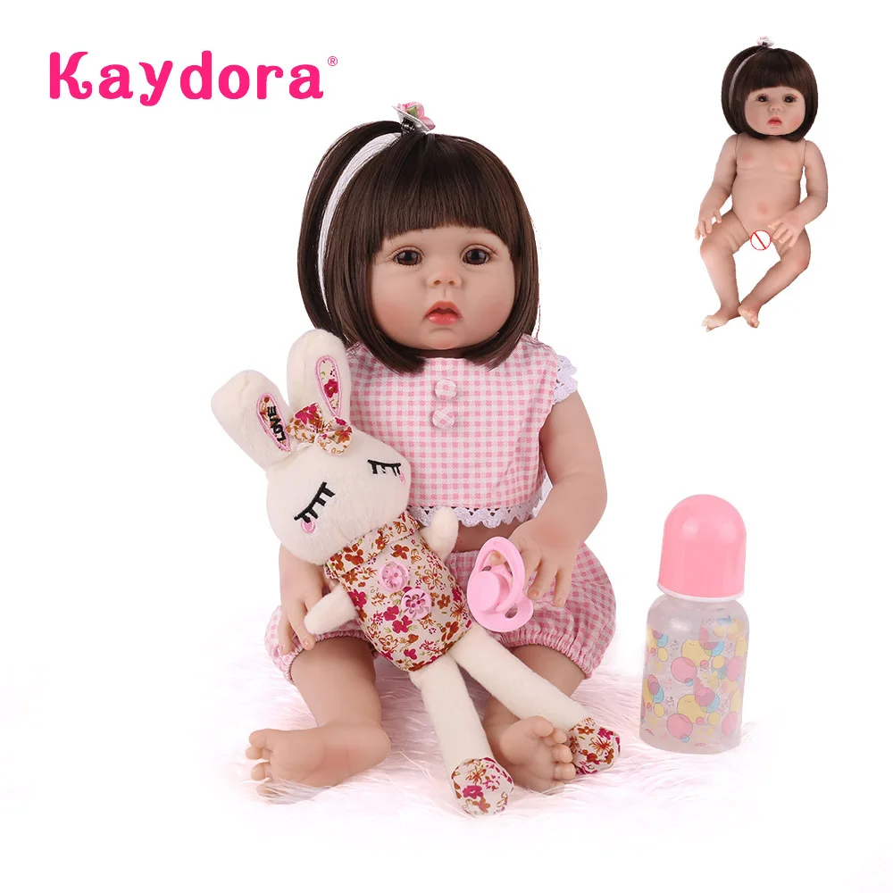 18 дюймов 47 см полный Силиконовый Reborn Baby DollsWater Proof Play Toys реалистичный младенец получивший новую жизнь девочка Bathe Play Alive Kids Boneca подарок