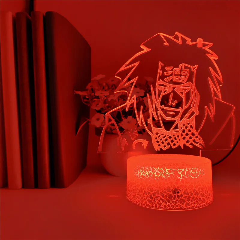 Светодиодная лампа Наруто Jiraiya с управлением через приложение 7 цветов 3D ночник