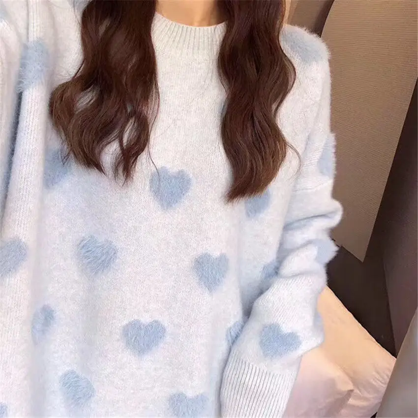 Heart Print Sweater