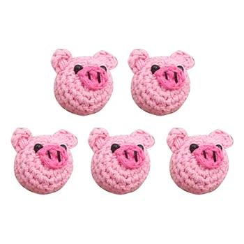 

5 Pcs/Pack Handmade Crochet Woolen Animal DIY Pacifier Clip Chain Accessories