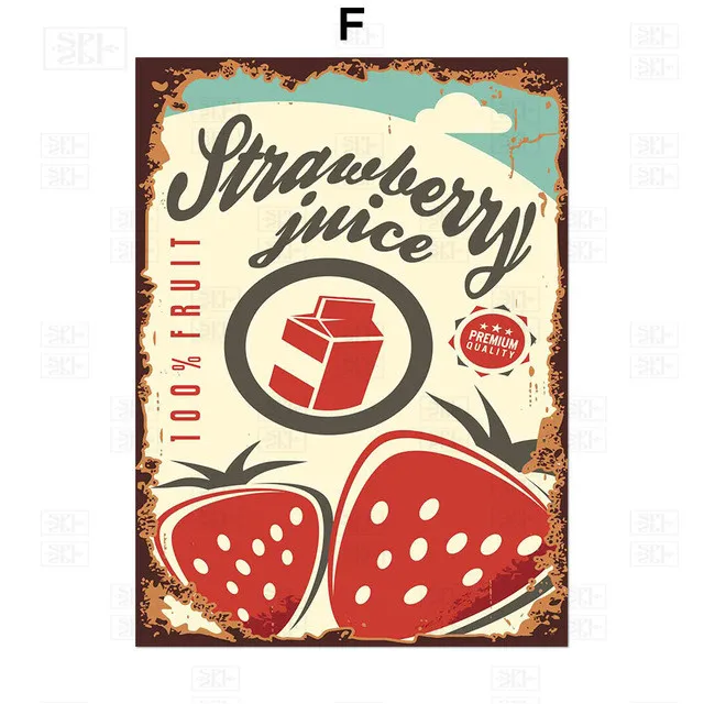 Toile D Art Mural Avec Citation De Jus De Fruit Fraise Soda Lait Peinture Affiches Et Imprimes Nordiques Images Murales Pour Decor De Salon Aliexpress