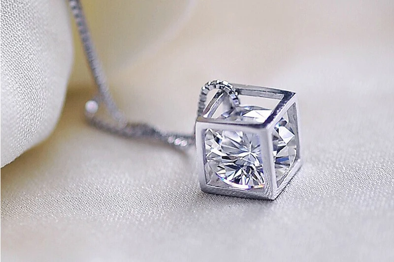 Корейское Стильное женское ожерелье, модное геометрическое кубическое Кристальное кубическое циркониевое ожерелье с кулоном для женщин, ювелирное изделие, женская бижутерия