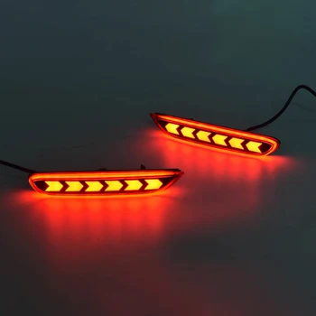 

2Pcs Auto 12V LED Rear Bumper Tail Light Reflector Brake Signal Light Fog Lamp For Nissan Xtrail X-trail 2014 2015 2016