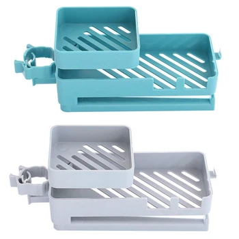

Kitchen Double-Layer Plastic Faucet Rack, Rotating Rack, Drain Storage Box, Sink Rack, Sink