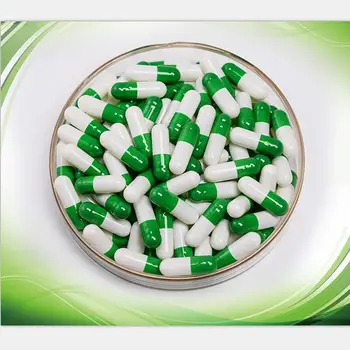 

High Quality Gelatin Hollow Capsule shell 1000PCS [ 0 #Fruit green white]