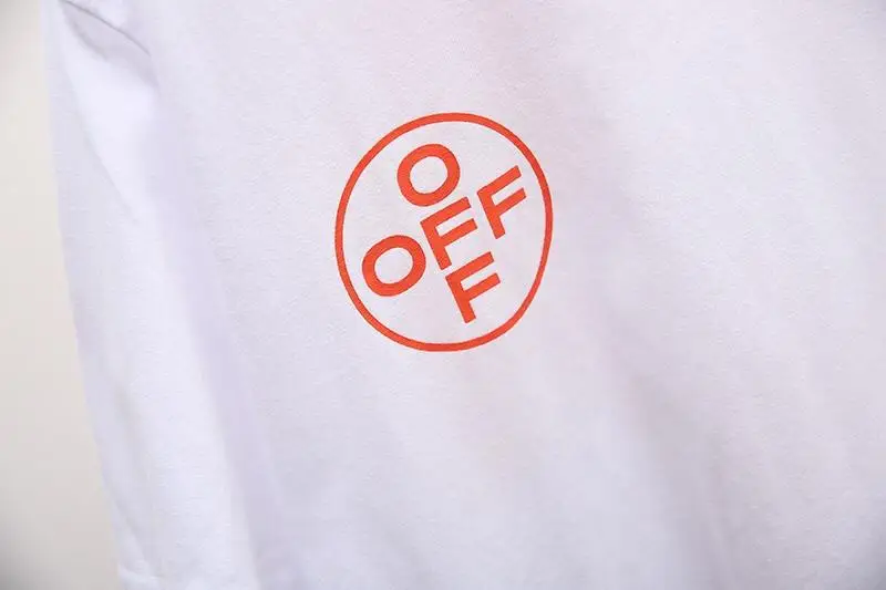 OFF-WHITE Orange линия сканирования OW Мужская парная футболка с коротким рукавом