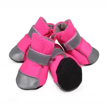 

Dog Pet Sandals Shoes Walking Soft Pet Shoes Reflective Magic Stickers Summer Soft Bottom For Puppy 4PCS/SET