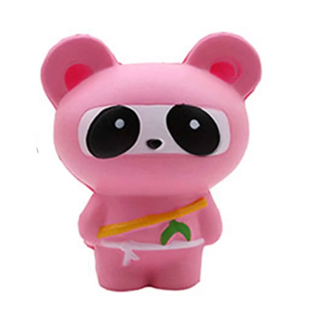 Pink ninja panda Мягкие игрушки ниндзя лиса Панда Мягкая сжимающая медленно поднимающаяся ароматическая игрушка для снятия стресса для детей Рождественский подарок - Цвет: Pink ninja panda