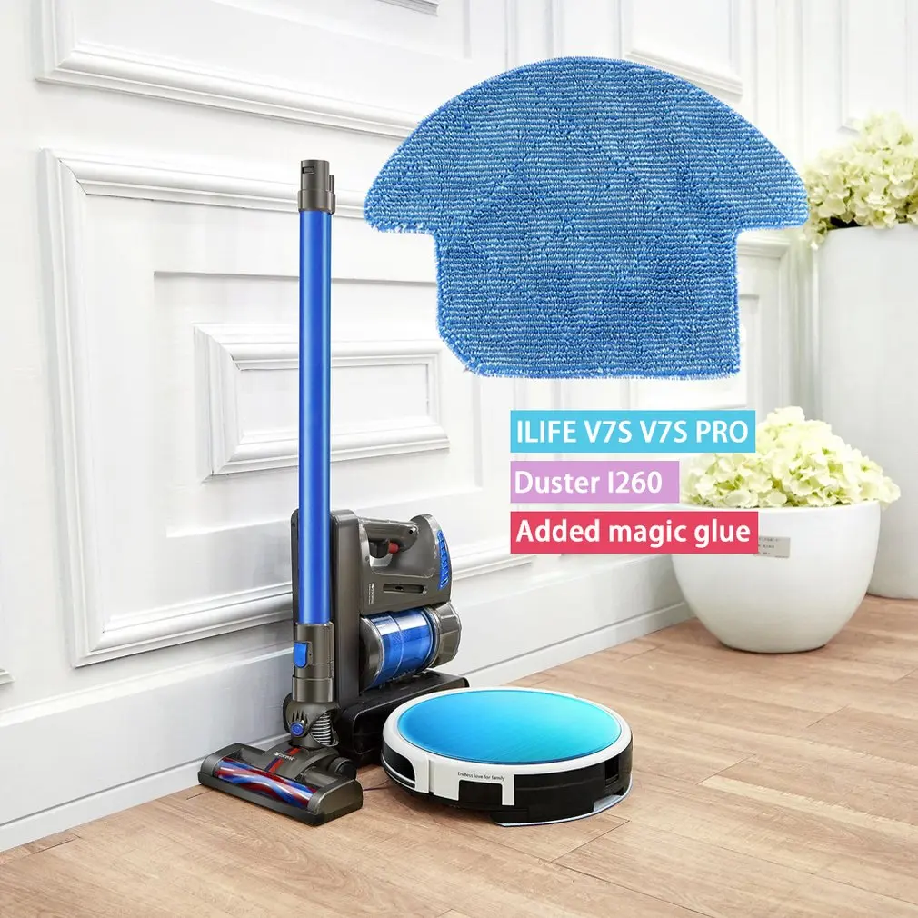 For ILIFE V7s V7s Pro Robot Vacuum Cleaner Parts Kits Magic Stickies Mop Cloths Robotic Cleaner Accessories