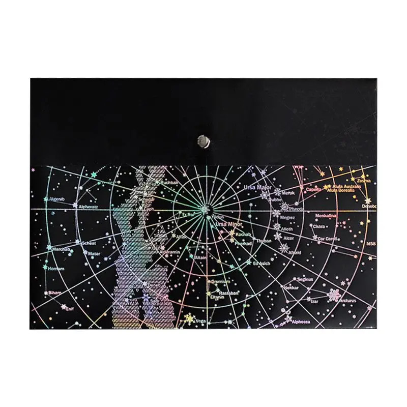 Fantasy Star Laser Transparent Pocket PP File Bag Originality Folder School Stationery Case Pouch Student Gifts