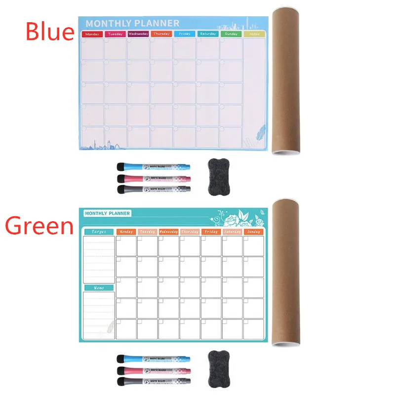

A3 Monthly Planner Magnetic Whiteboard Fridge Magnets Drawing Message Board Memo