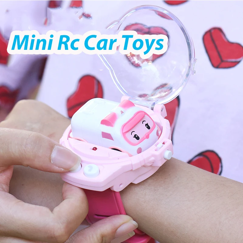 Детские Блестящие Мини Rc автомобиль игрушечные часы управления автомобилями